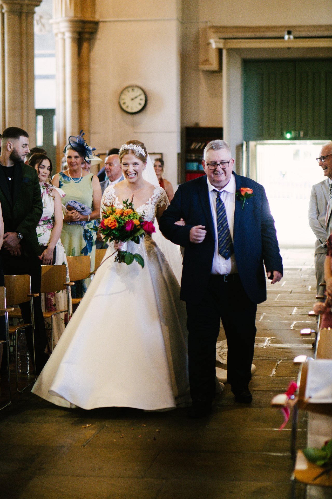 Lily arriving at All Saints Church for the ceremony